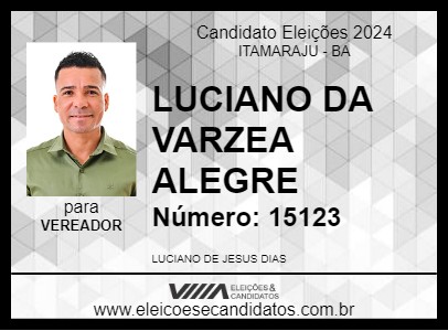 Candidato LUCIANO DA VARZEA ALEGRE 2024 - ITAMARAJU - Eleições