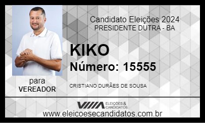 Candidato KIKO 2024 - PRESIDENTE DUTRA - Eleições