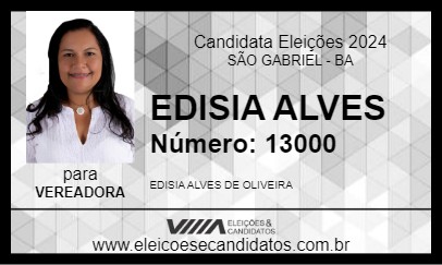 Candidato EDISIA ALVES 2024 - SÃO GABRIEL - Eleições