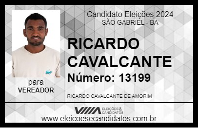 Candidato RICARDO CAVALCANTE 2024 - SÃO GABRIEL - Eleições