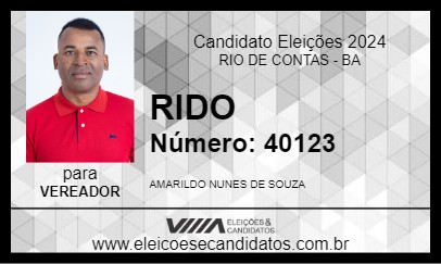 Candidato RIDO 2024 - RIO DE CONTAS - Eleições