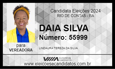 Candidato DAIA SILVA 2024 - RIO DE CONTAS - Eleições