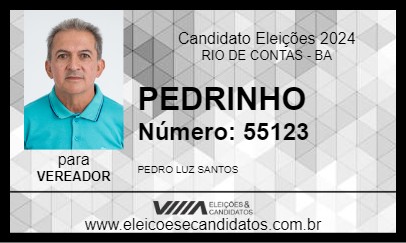 Candidato PEDRINHO 2024 - RIO DE CONTAS - Eleições