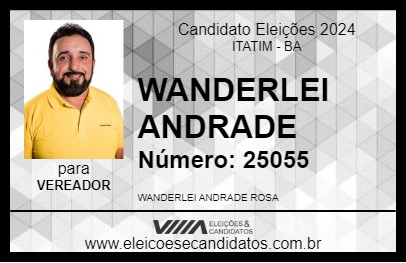 Candidato WANDERLEI ANDRADE 2024 - ITATIM - Eleições