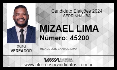 Candidato MIZAEL LIMA 2024 - SERRINHA - Eleições