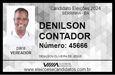 Candidato DENILSON CONTADOR 2024 - SERRINHA - Eleições