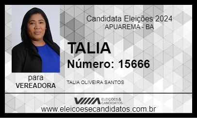 Candidato TALIA 2024 - APUAREMA - Eleições