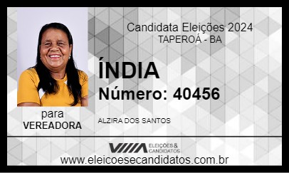 Candidato ÍNDIA 2024 - TAPEROÁ - Eleições