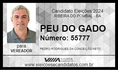 Candidato PEU DO GADO 2024 - RIBEIRA DO POMBAL - Eleições