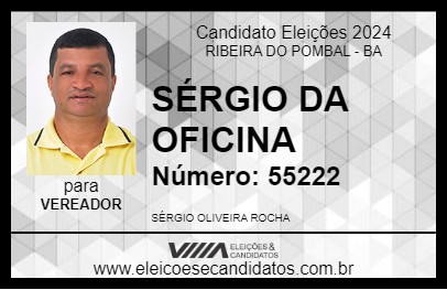 Candidato SÉRGIO DA OFICINA 2024 - RIBEIRA DO POMBAL - Eleições