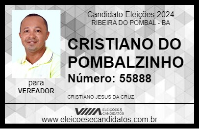 Candidato CRISTIANO DO POMBALZINHO 2024 - RIBEIRA DO POMBAL - Eleições