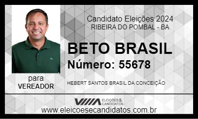 Candidato BETO BRASIL 2024 - RIBEIRA DO POMBAL - Eleições