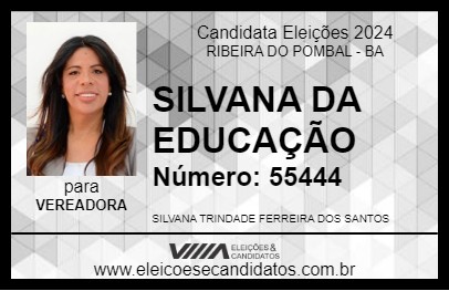 Candidato SILVANA DA EDUCAÇÃO 2024 - RIBEIRA DO POMBAL - Eleições