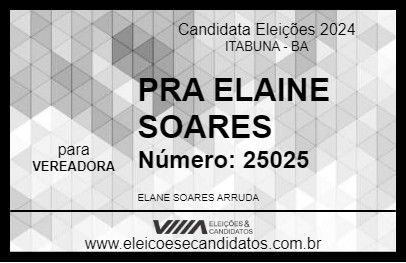 Candidato PRA ELAINE SOARES 2024 - ITABUNA - Eleições