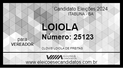 Candidato LOIOLA 2024 - ITABUNA - Eleições