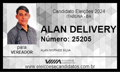 Candidato ALAN DELIVERY 2024 - ITABUNA - Eleições