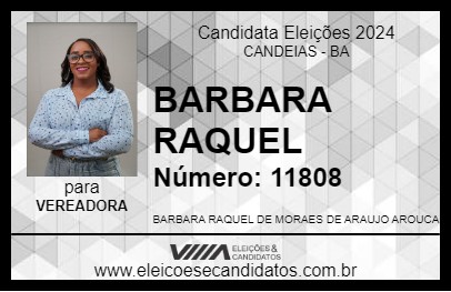 Candidato BARBARA RAQUEL 2024 - CANDEIAS - Eleições