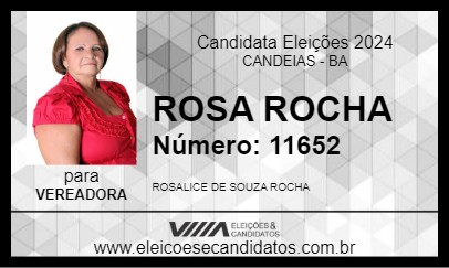 Candidato ROSA ROCHA 2024 - CANDEIAS - Eleições