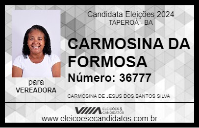 Candidato CARMOSINA DA FORMOSA 2024 - TAPEROÁ - Eleições