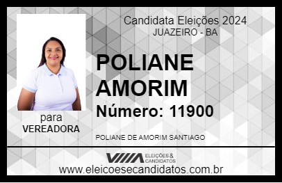 Candidato POLIANE AMORIM 2024 - JUAZEIRO - Eleições