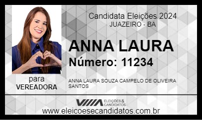 Candidato ANNA LAURA 2024 - JUAZEIRO - Eleições