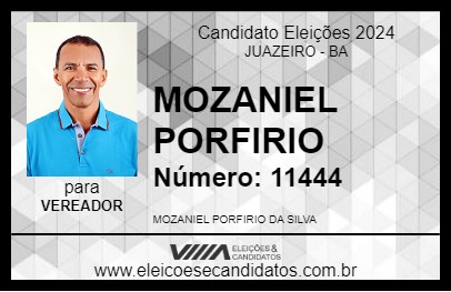 Candidato MOZANIEL PORFIRIO 2024 - JUAZEIRO - Eleições