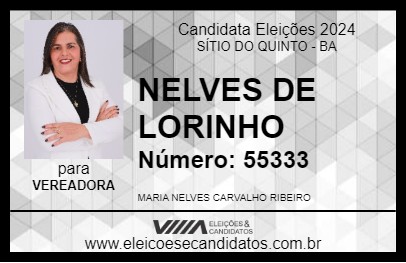 Candidato NELVES DE LORINHO 2024 - SÍTIO DO QUINTO - Eleições