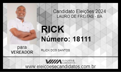 Candidato RICK 2024 - LAURO DE FREITAS - Eleições