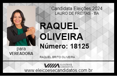 Candidato RAQUEL OLIVEIRA 2024 - LAURO DE FREITAS - Eleições