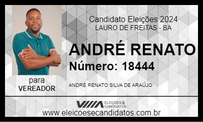 Candidato ANDRÉ RENATO 2024 - LAURO DE FREITAS - Eleições