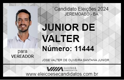 Candidato JUNIOR DE VALTER 2024 - JEREMOABO - Eleições