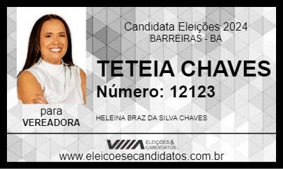 Candidato TETEIA CHAVES 2024 - BARREIRAS - Eleições