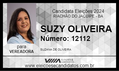 Candidato SUZY OLIVEIRA 2024 - RIACHÃO DO JACUÍPE - Eleições