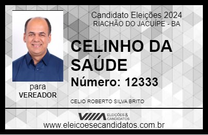 Candidato CELINHO DA SAÚDE 2024 - RIACHÃO DO JACUÍPE - Eleições