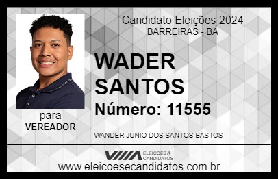 Candidato WANDER SANTOS 2024 - BARREIRAS - Eleições