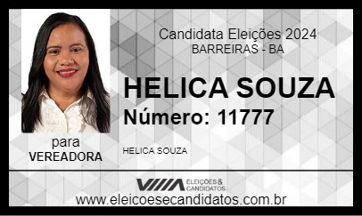 Candidato HELICA SOUZA 2024 - BARREIRAS - Eleições