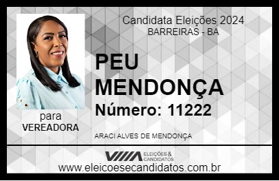 Candidato PEU MENDONÇA 2024 - BARREIRAS - Eleições