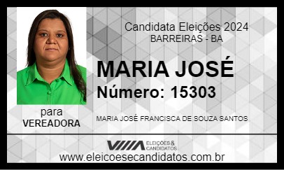 Candidato MARIA JOSÉ 2024 - BARREIRAS - Eleições