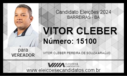 Candidato VITOR CLEBER 2024 - BARREIRAS - Eleições