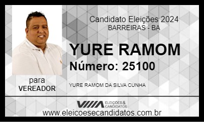 Candidato YURE RAMON 2024 - BARREIRAS - Eleições