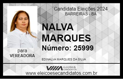 Candidato NALVA MARQUES 2024 - BARREIRAS - Eleições