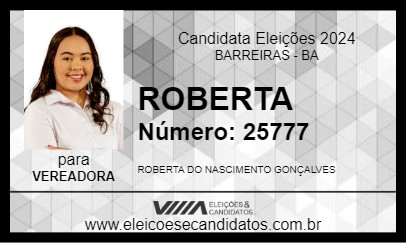 Candidato ROBERTA 2024 - BARREIRAS - Eleições