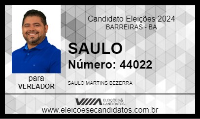 Candidato SAULO 2024 - BARREIRAS - Eleições