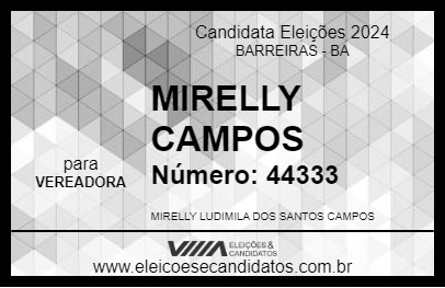 Candidato MIRELLY CAMPOS 2024 - BARREIRAS - Eleições