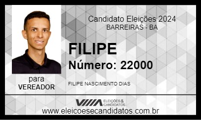 Candidato FILIPE 2024 - BARREIRAS - Eleições