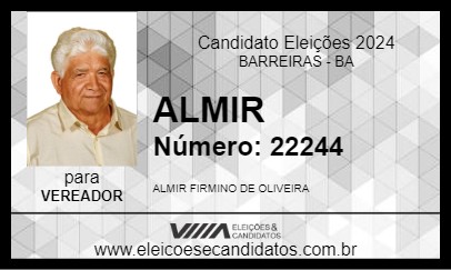 Candidato ALMIR 2024 - BARREIRAS - Eleições