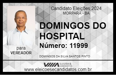 Candidato DOMINGOS DO HOSPITAL 2024 - MORPARÁ - Eleições