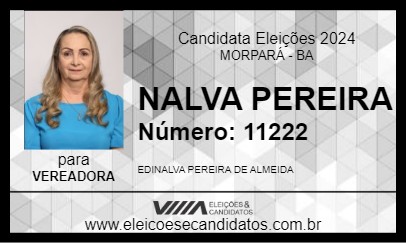 Candidato NALVA PEREIRA 2024 - MORPARÁ - Eleições