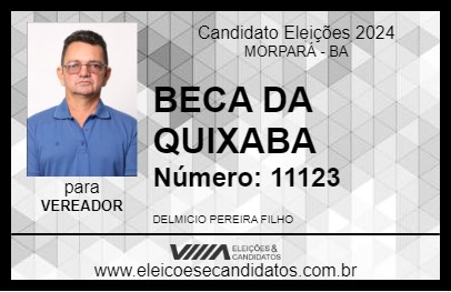 Candidato BECA DA QUIXABA 2024 - MORPARÁ - Eleições