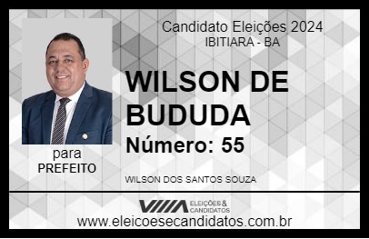 Candidato WILSON DE BUDUDA 2024 - IBITIARA - Eleições